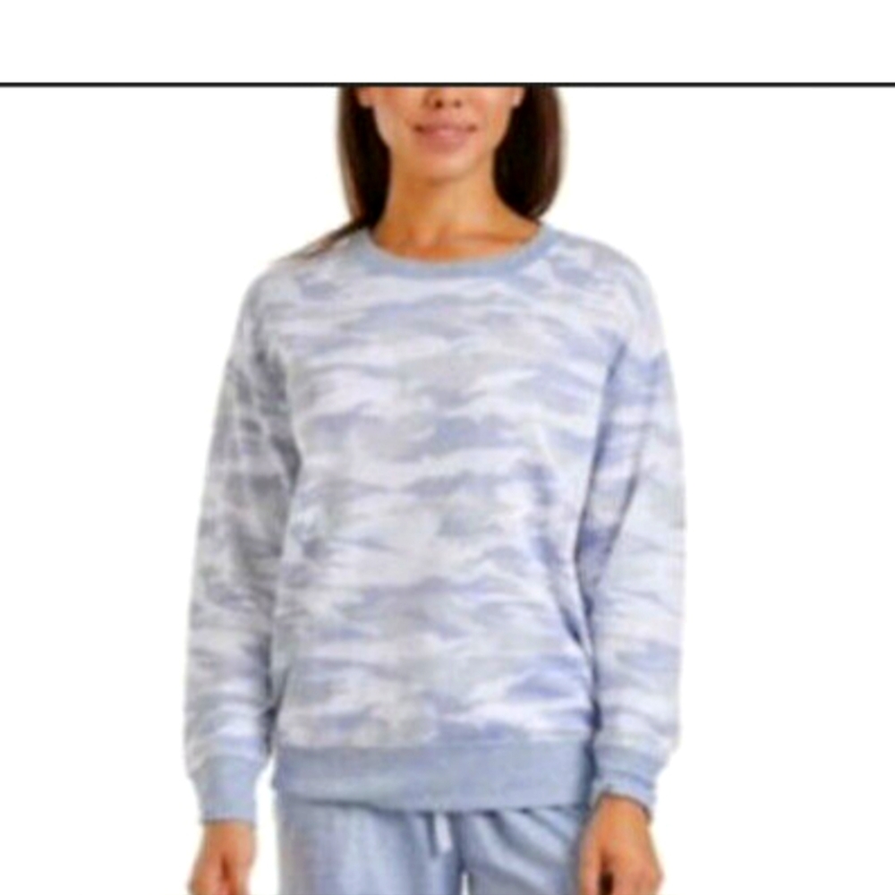 Splendid‎ Super Soft Camo Print Crewneck Long Sleeve Pullover Sweatshirt M